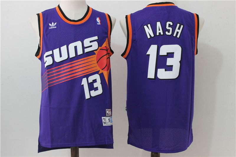 Men Phoenix Suns 13 Nash Purple Adidas NBA Jerseys